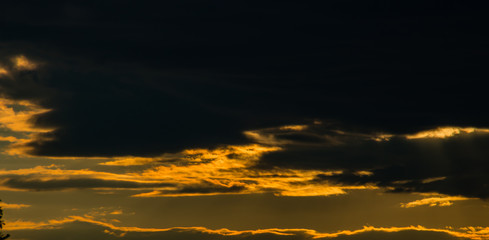 Clouds in the early dusk hour. Calgary, Alberta, Canada
