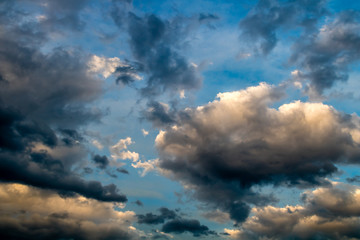 Storm clouds take hold in the evening sky. Calgary, Alberta, Canada