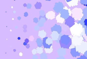 Light Pink, Blue vector backdrop with memphis shapes.