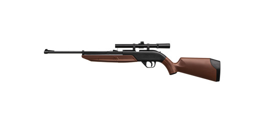 Air rifle isolate on a white back. Small-caliber weapons for sport shooting and hunting.