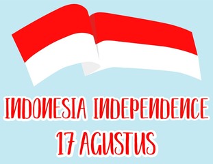 Indonesia Independence 17th of August Vector Illustration