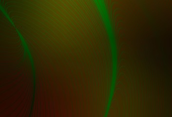 Dark Yellow vector pattern with curved lines.