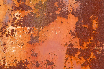 Close-up rusty iron wall texture for the background