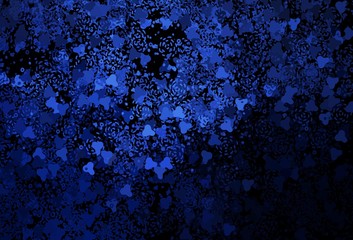 Dark BLUE vector texture with abstract forms.