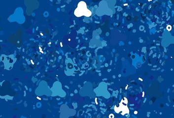 Light BLUE vector background with abstract shapes.