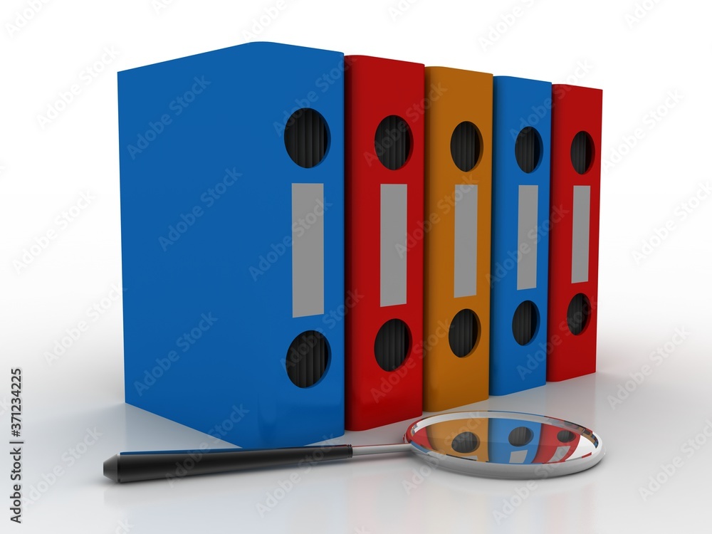 Poster 3d rendering binder search