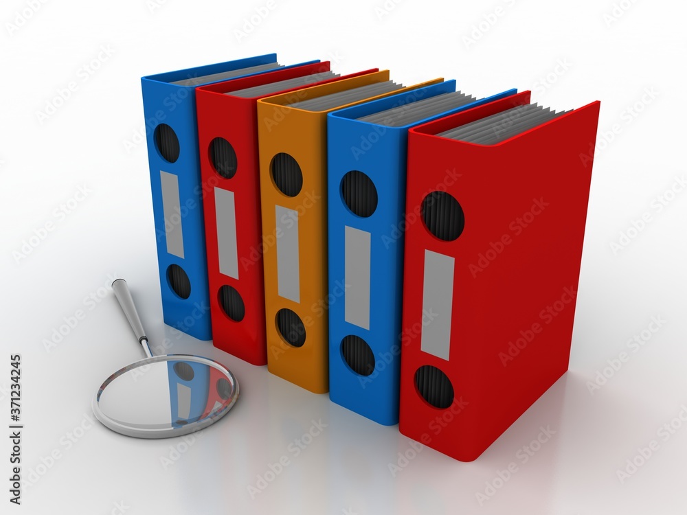 Poster 3d rendering binder search