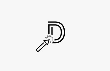 Click Cursor Letter D Logotype