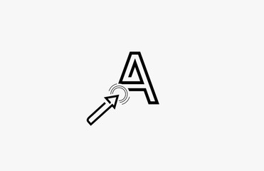 Click Cursor Letter A Logotype