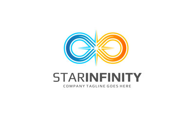 Star Infinity Logo - Abstract Infinite Icon - Endless Vector Illustration
