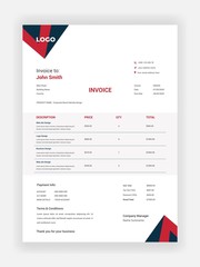 Creative invoice design, To make a receipt for your business vector template design