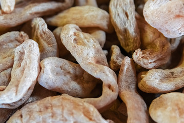 Abstract texture with dried exotic fruits