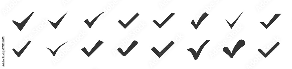 Poster checkmark set icon. vector illustration.