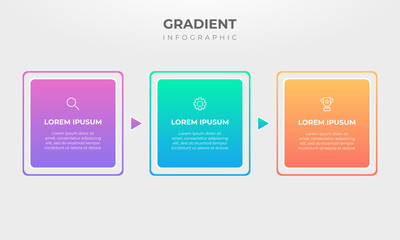 Gradient process infographic.