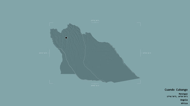 Cuando Cubango - Angola. Bounding box. Administrative