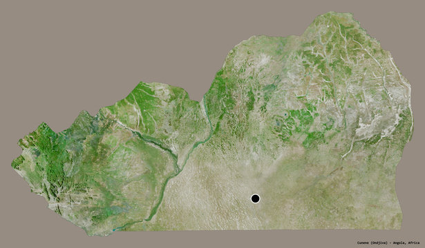 Cunene, province of Angola, on solid. Satellite