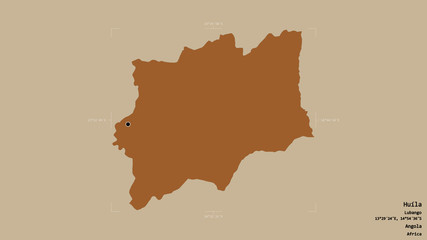 Huíla - Angola. Bounding box. Pattern