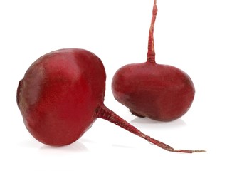 Beetroot, beta vulgaris rubra, Vegetable against White Background