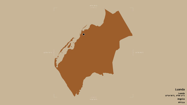 Luanda - Angola. Bounding box. Pattern