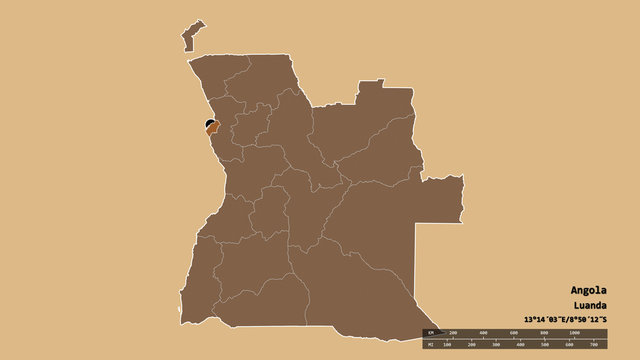 Location of Luanda, province of Angola,. Pattern