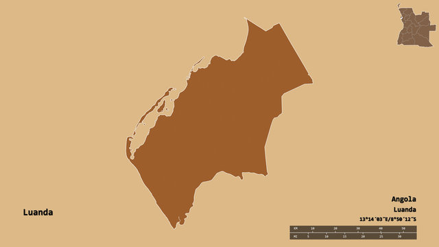 Luanda, province of Angola, zoomed. Pattern