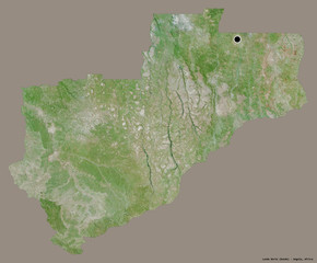 Lunda Norte, province of Angola, on solid. Satellite