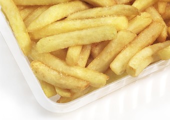 French Fries against White Background