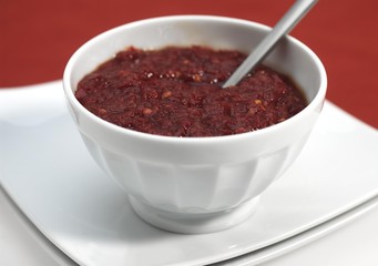 Bowl with Harissa, North-African Chili Sauce
