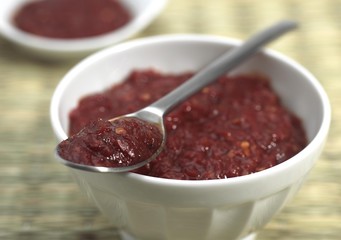 Bowl with Harissa, North-African Chili Sauce