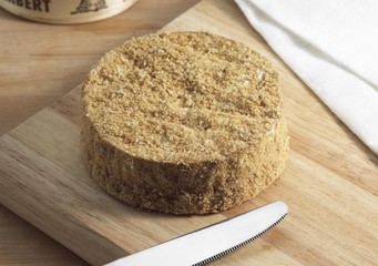 Camembert with Calvados, French Cheese produced in Normandy