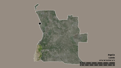Location of Namibe, province of Angola,. Satellite