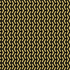 Geometric vector pattern with golden arrows. Geometric modern ornament. Seamless abstract background