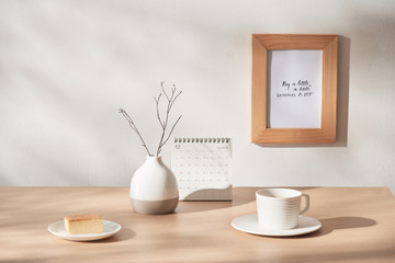 Still life on a light wooden background