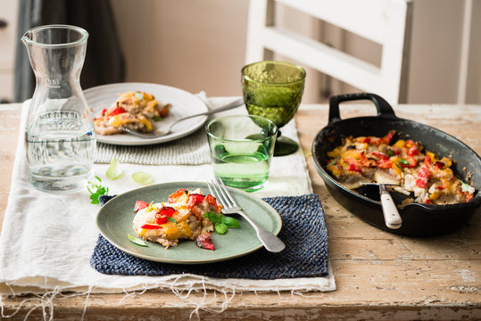 Baked vegetables