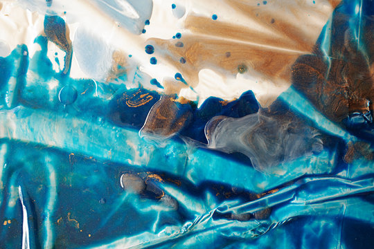 Abstract colourful background pattern made from resin