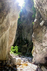 gorges of the valley of hell in the matese park