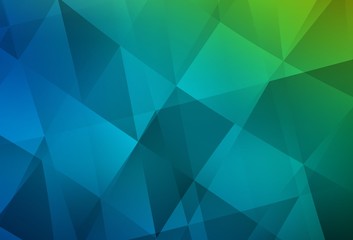 Light Blue, Green vector polygonal background.