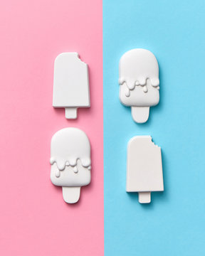Plaster ice cream forms.