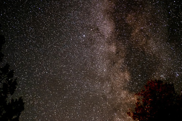 A clear night with a view of the milky way