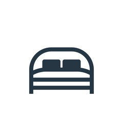 Plakat bed icon vector from travel concept. Thin line illustration of bed editable stroke. bed linear sign for use on web and mobile apps, logo, print media..