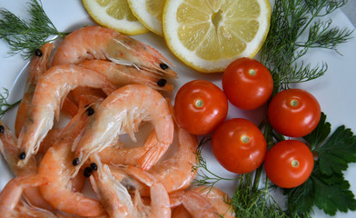 Prawns (Latin. Caridea) as food - delicacy