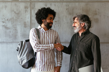 Diverse colleagues meeting in office