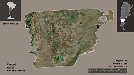Chubut, province of Argentina,. Previews. Satellite