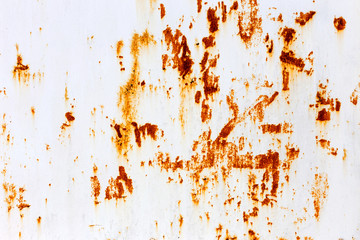 Creative bright metallic background. Flat background texture of dirty rusty metal. Bright rusty spots as the main background for a vintage scratched design