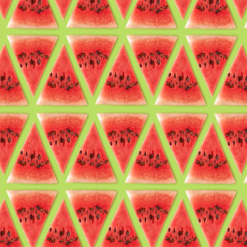 Organic watermelon's slices pattern.
