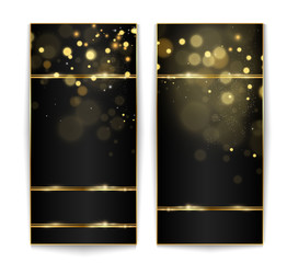 New year card of modern design with effects on transparent background.