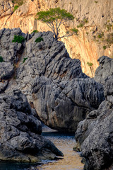 Obraz premium Sa Calobra, Escorca, Paraje natural de la Serra de Tramuntana, Mallorca, balearic islands, Spain