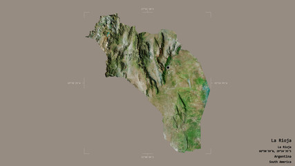 La Rioja - Argentina. Bounding box. Satellite