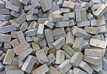 Concrete bricks pile 