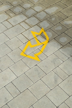 cursor"" painted on the road